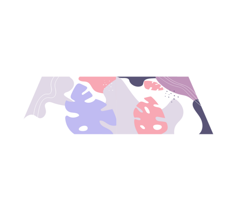 着色されたモンステラの葉の自然の敷物 - TENSTICKERS