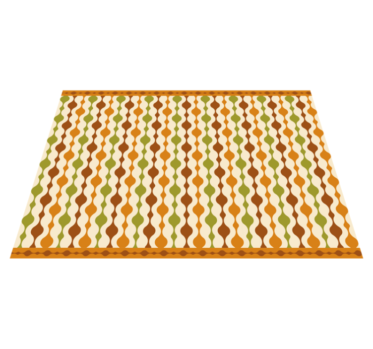 縞模様のビニールマット 波線デザイン - TENSTICKERS