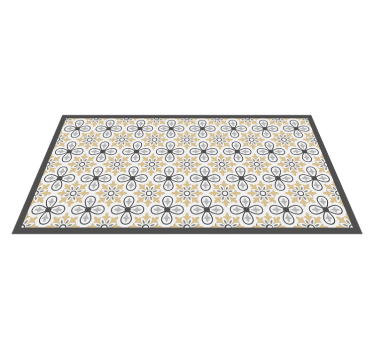 幾何学的な ビニールマット 花の幾何学的な調和 - TENSTICKERS