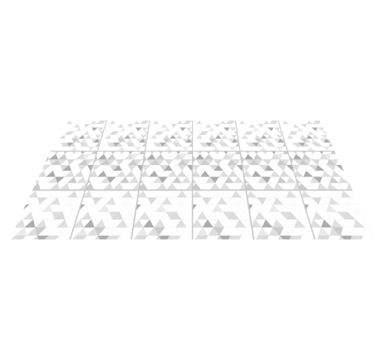 幾何学的なビニールマット 三角形のグレーの模様 - TENSTICKERS