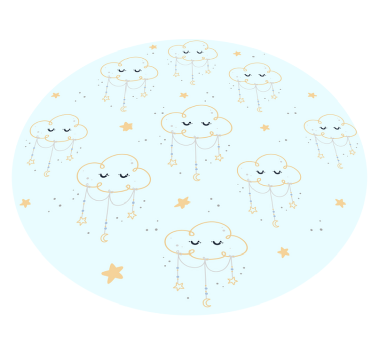 保育園 ビニールマット 夢のような雲の風景 - TENSTICKERS