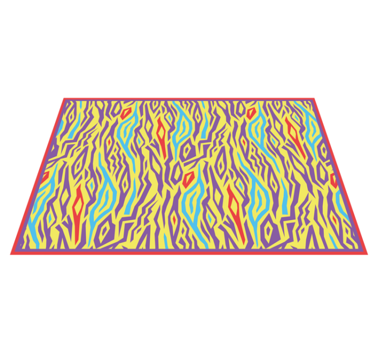 ヴィンテージゼブラアニマルプリントビニールラグ - TENSTICKERS