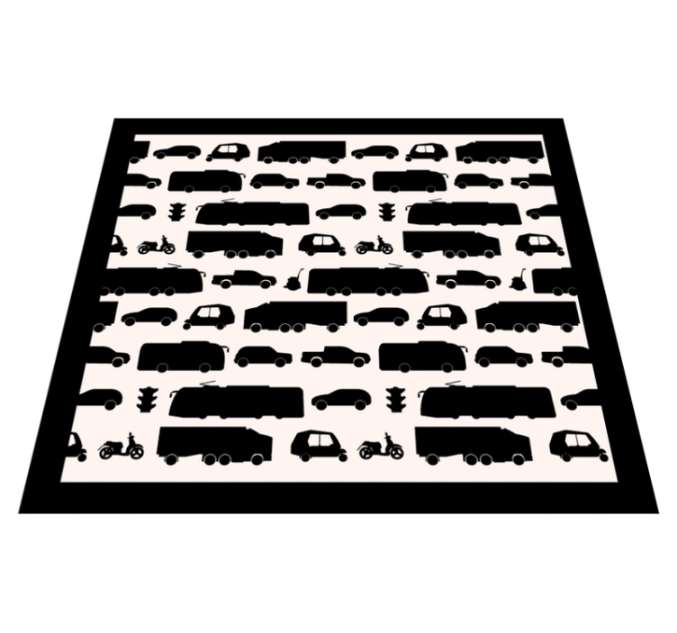 道路 ビニールマット 車両のシルエット - TENSTICKERS