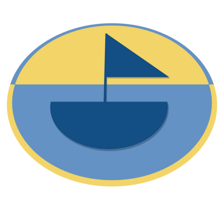 幾何学的な ビニールマット 幾何学的な帆船のモチーフ - TENSTICKERS