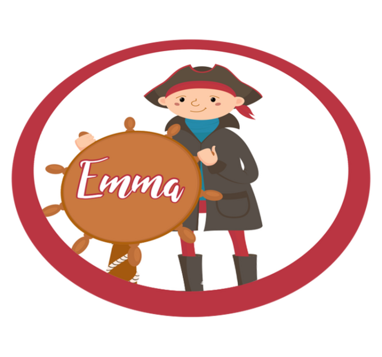 名前 ビニールマット 海賊カスタマイズ可能 - TENSTICKERS
