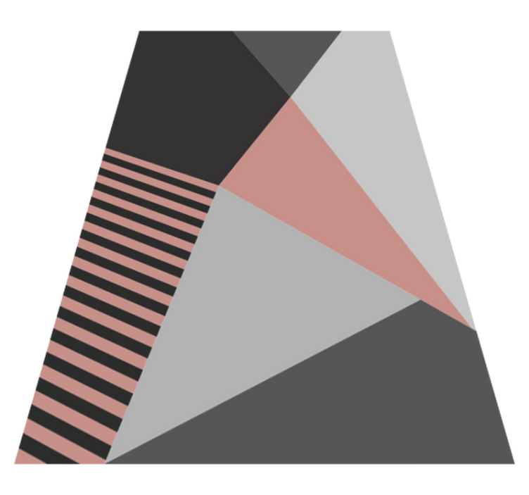 現代のビニールマット三角形の幾何学模様 - TENSTICKERS