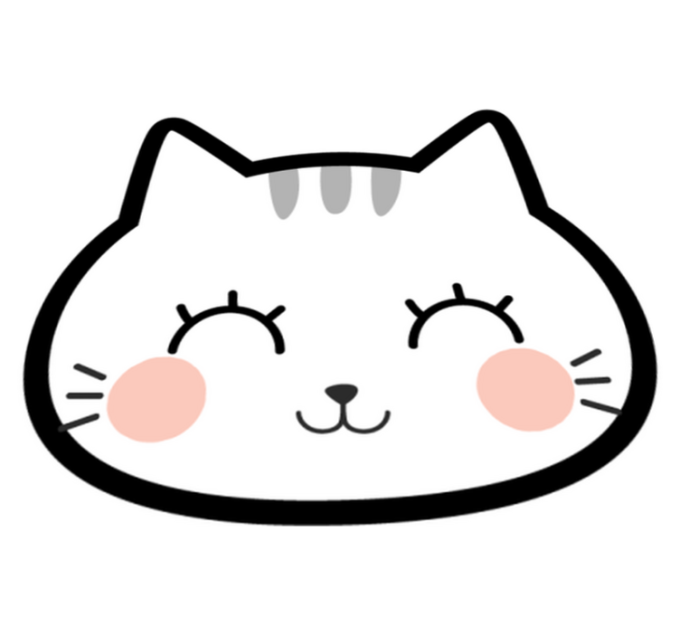 保育園 ビニールマット 猫の顔の形 - TENSTICKERS