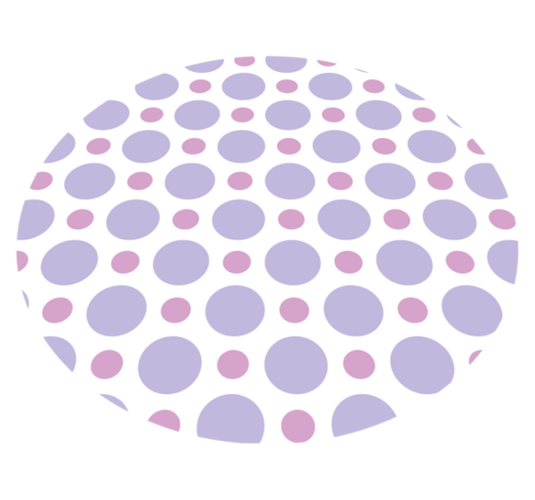 縞模様のビニールマット 円形のドットパターン - TENSTICKERS