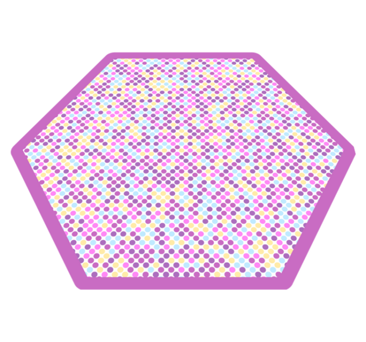 壁画 モアチルドレン ポルカ六角形 - TENSTICKERS