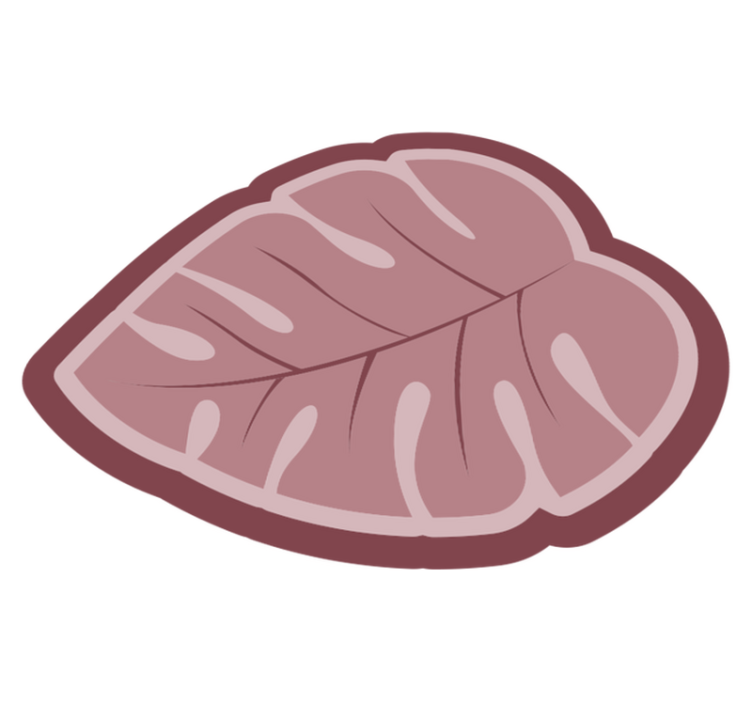 花と植物の壁画 植物の葉の形 - TENSTICKERS