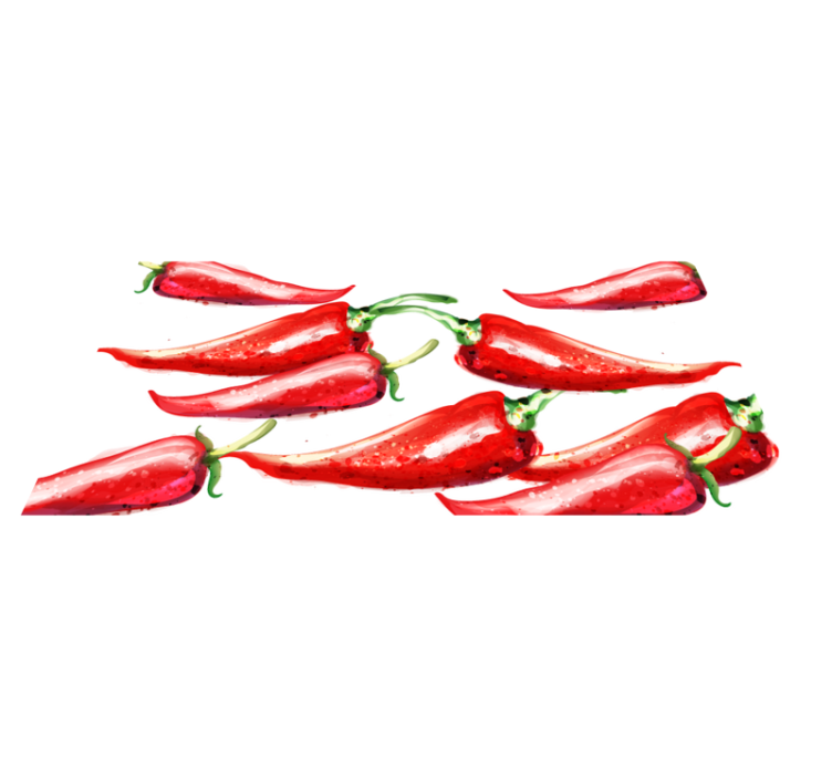 キッチン マット ビニール チリペッパーデザイン - TENSTICKERS