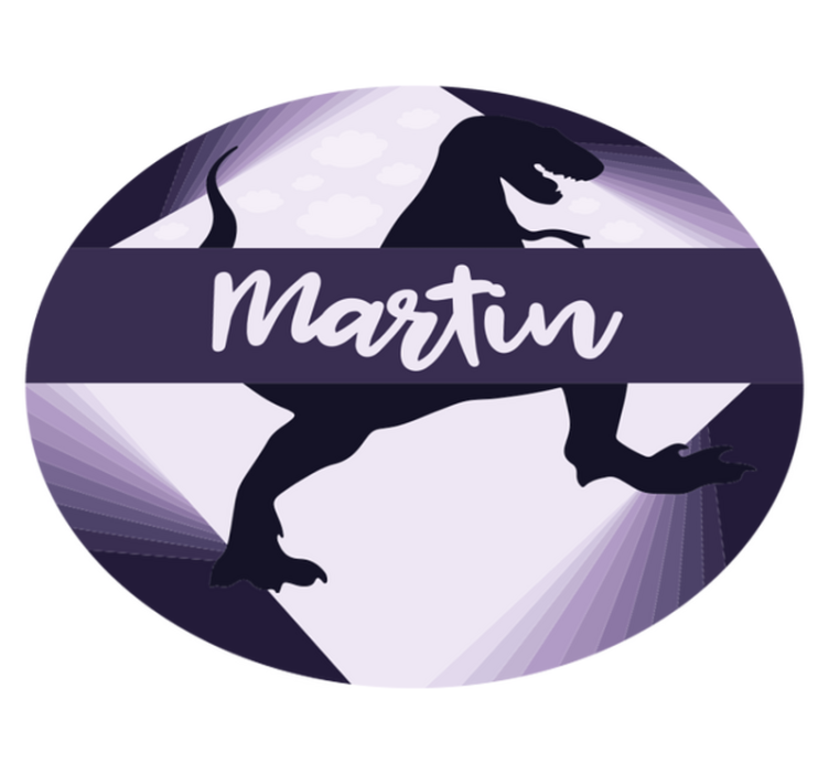 壁画 モアチルドレン 名前入りのヴェロキラプトル - TENSTICKERS