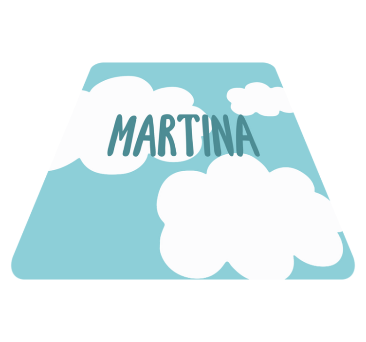 壁画 モアチルドレン 名入りクラシック雲 - TENSTICKERS