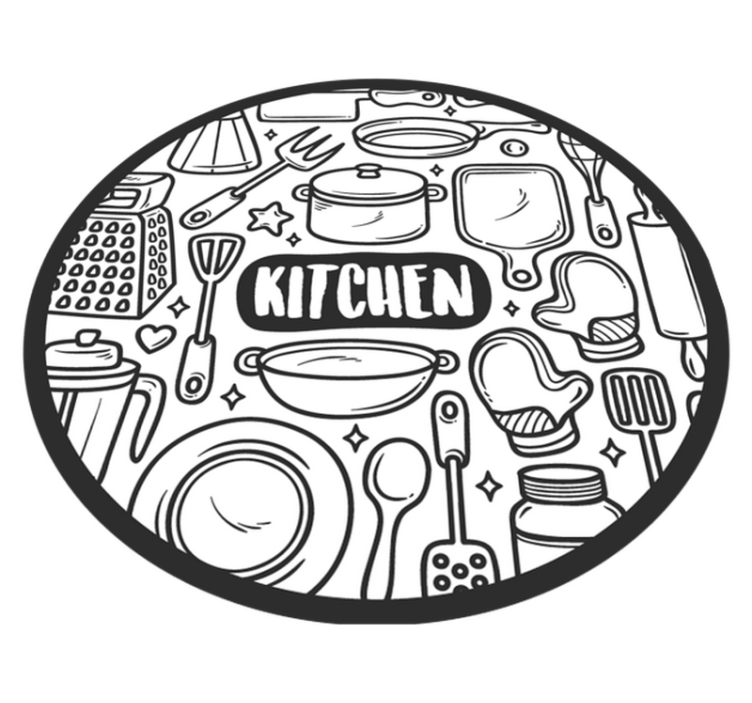 円形 ビニールマット エッセンシャルグラフィック - TENSTICKERS