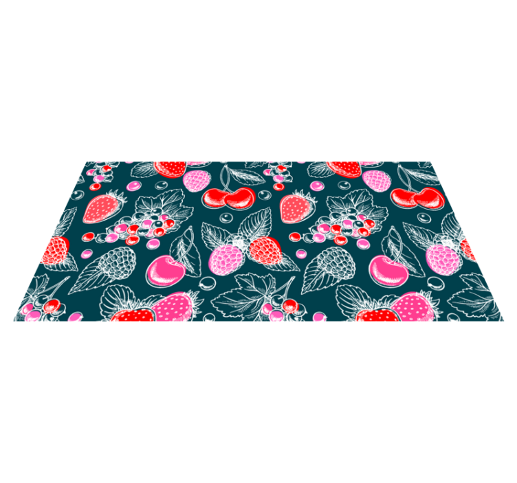 キッチン マット ビニール フルーツの配列イラスト - TENSTICKERS