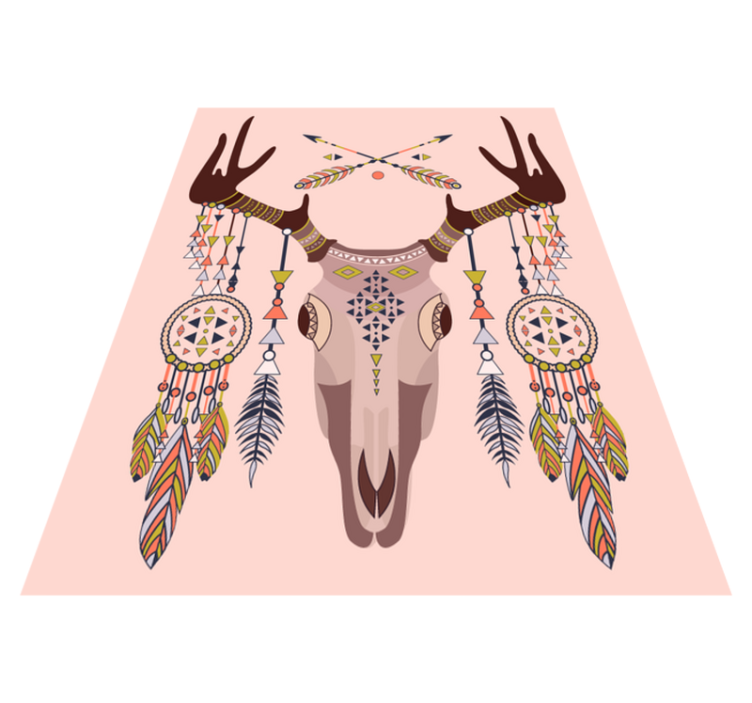 エスニック ビニールマット おしゃれな角モチーフ - TENSTICKERS