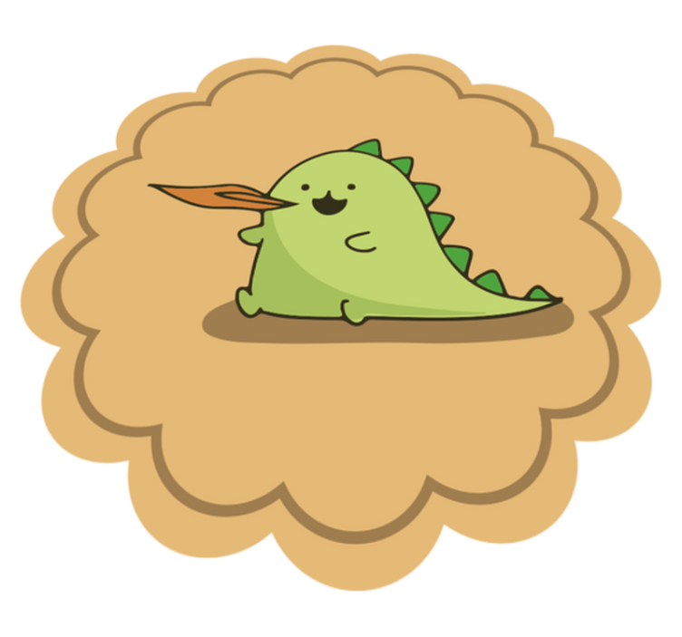 子供 ビニールマット 緑のキャラクター - TENSTICKERS