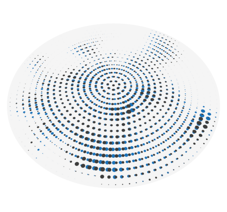 幾何学的なビニールマット ラウンドスポット模様 - TENSTICKERS