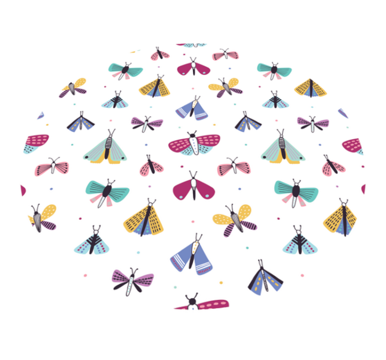 保育園 ビニールマット カラフルな虫のコレクション - TENSTICKERS