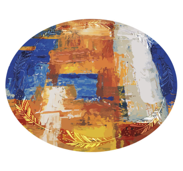 ミニマリスト ビニールマット 抽象色の融合 - TENSTICKERS