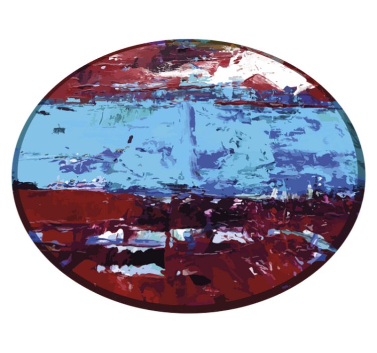 マルチカラーエリアラグモダンラグ - TENSTICKERS