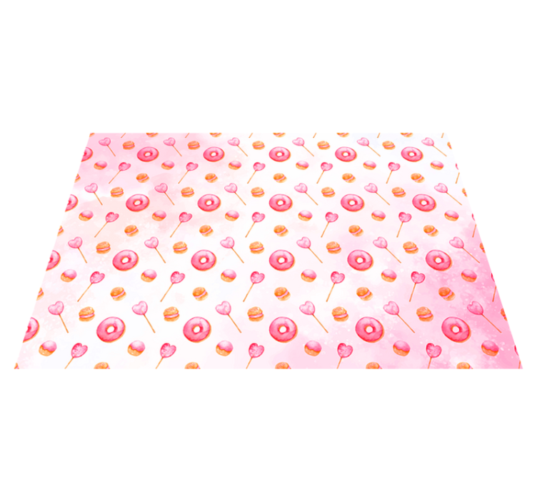 キッチン マット ビニール 甘い喜びの幸せ - TENSTICKERS