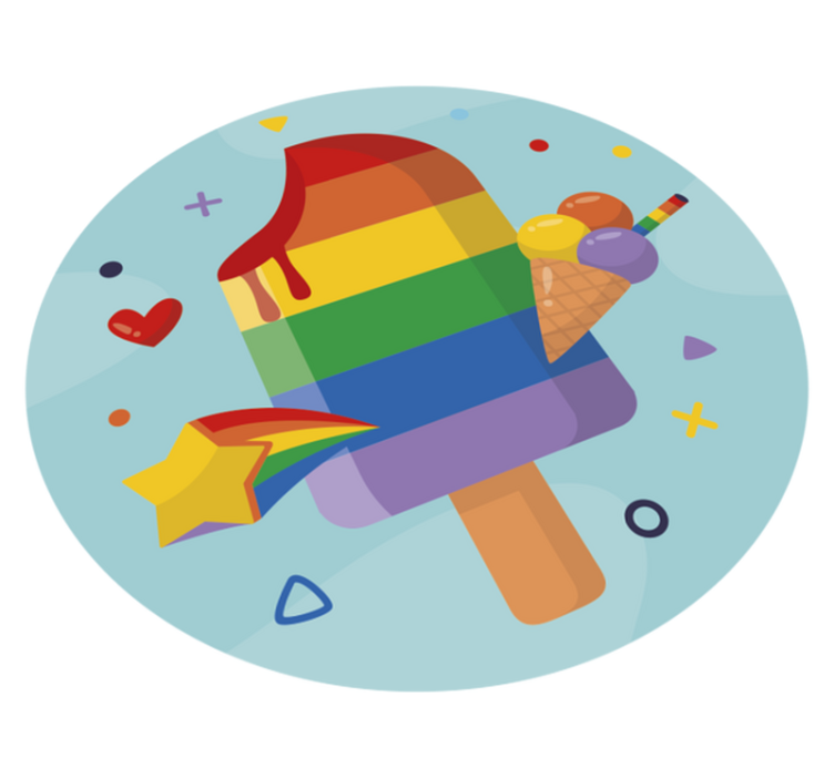 壁画 モアチルドレン カラフルアイスクリーム - TENSTICKERS