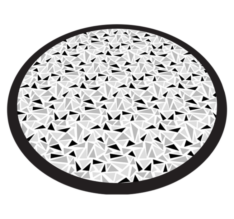 幾何学的なビニールマット黒と灰色の三角形 - TENSTICKERS