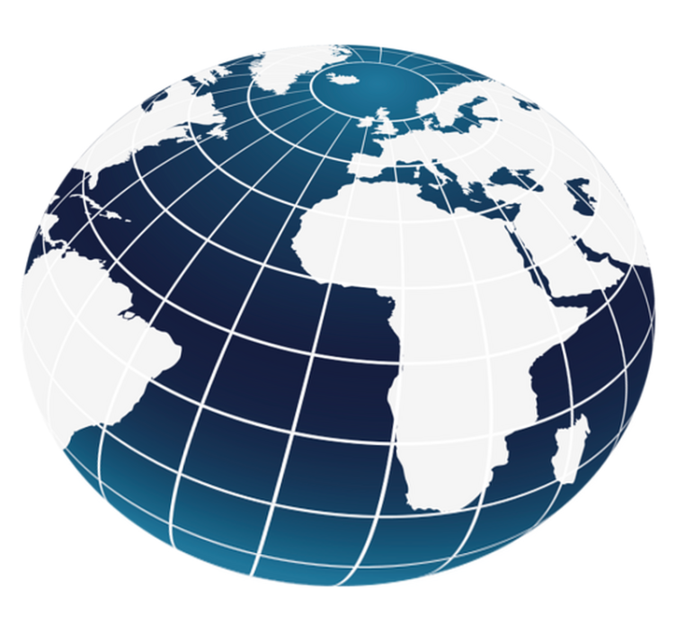 世界地図 ビニールマット 青い地球デザイン - TENSTICKERS