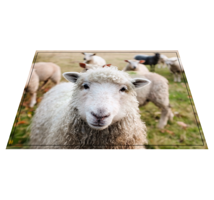 動物 ビニールマット カーリーシェパードフェイス - TENSTICKERS