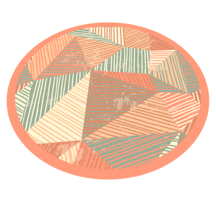 幾何学的なビニールマット 三角形の色遊び - TENSTICKERS