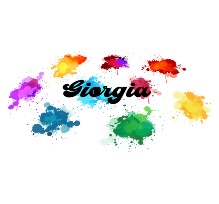 十代の若者たち ビニルマット 円形デザインと飛び散る色彩 - TENSTICKERS