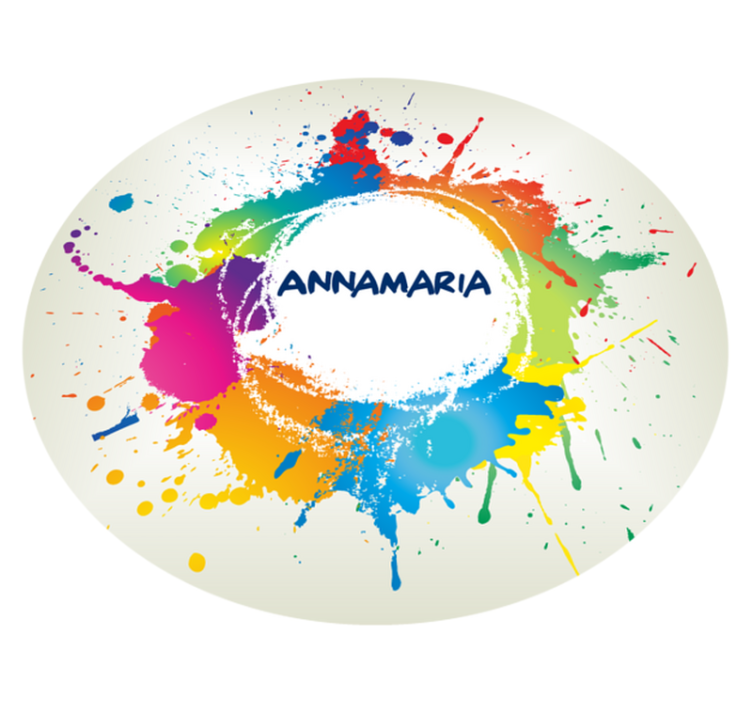 十代の若者たち ビニルマット 名前入りのはねがある - TENSTICKERS