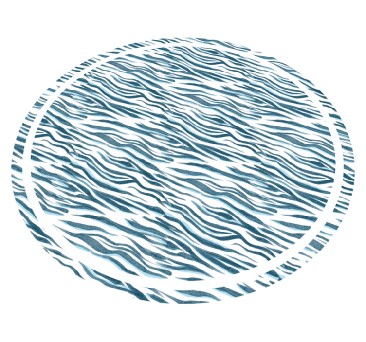 動物柄 ビニール マット スタイリッシュゼブラウェーブ - TENSTICKERS