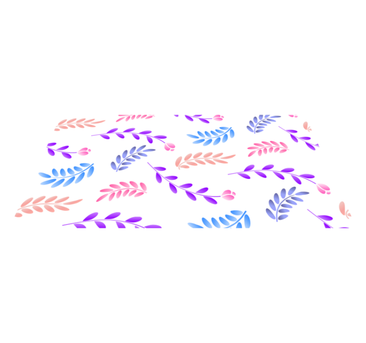 花と植物の壁画植物の葉の要素 - TENSTICKERS