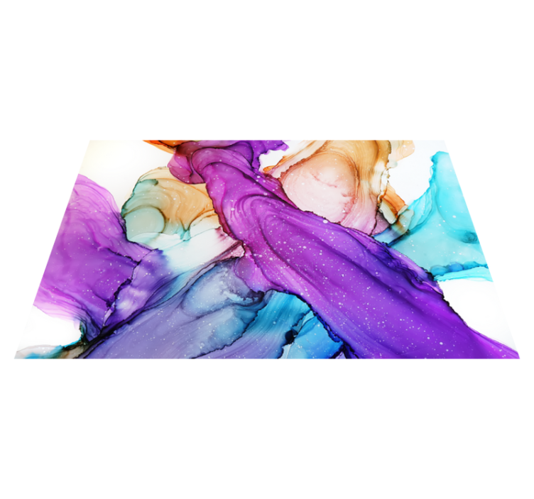 バスルームに1枚ビニールカーペット抽象的流体渦巻き - TENSTICKERS