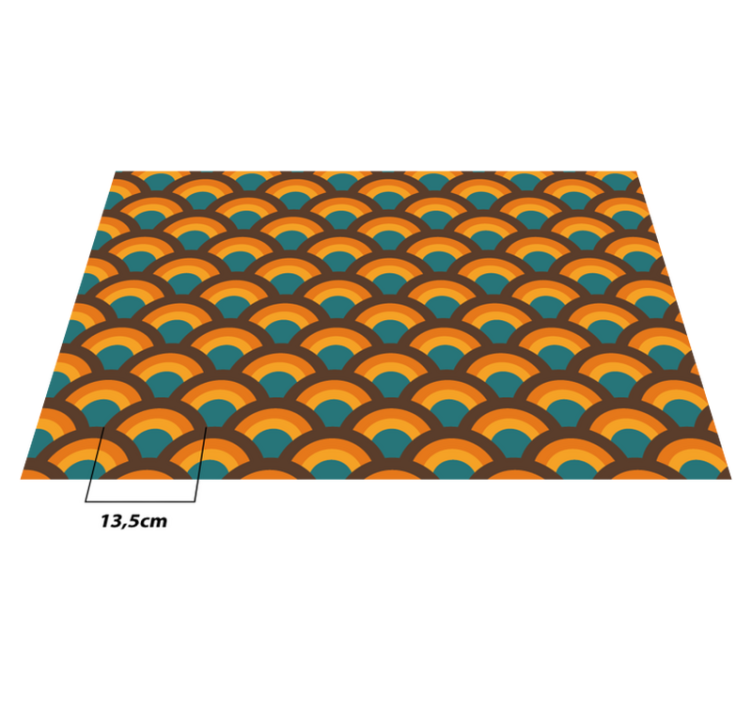 70年代のレインボーウェーブヴィンテージビニールラグ - TENSTICKERS