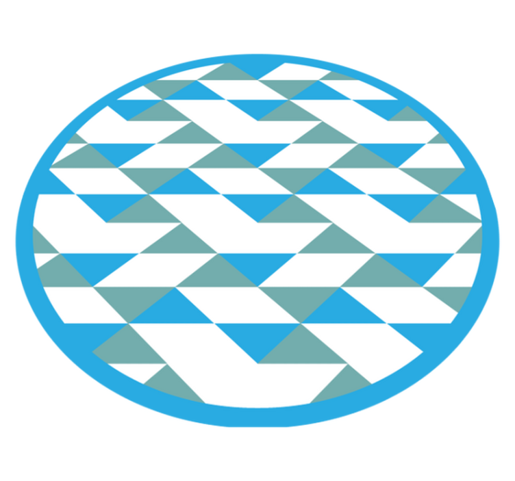 幾何学的なビニールマット青と緑の要素 - TENSTICKERS