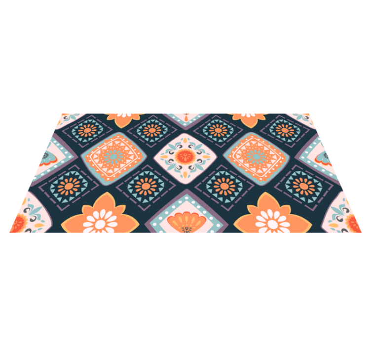 抽象的なミニタイルタイルビニールラグ - TENSTICKERS