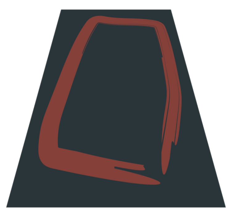 リビングルーム ビニールマット スタイリッシュな抽象形状 - TENSTICKERS