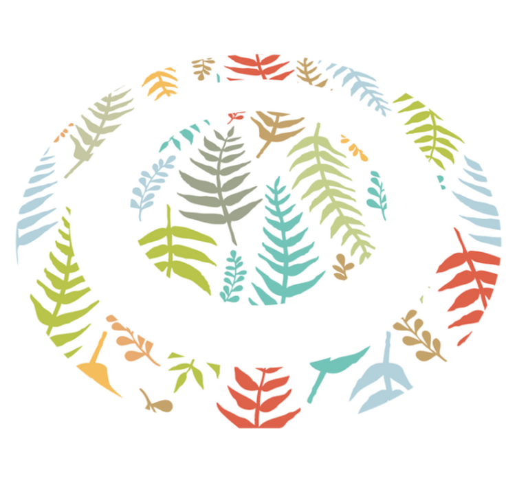 フォトミュラルネイチャー白い葉のデザイン - TENSTICKERS