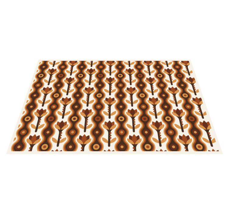 70年代のポップブギの花ヴィンテージラグ - TENSTICKERS