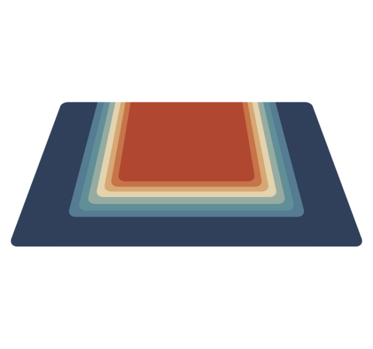 現代のビニールマット 鮮やかな層状ストライプ - TENSTICKERS