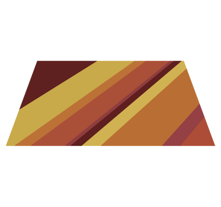 ビンテージ ビニールマット 暖かいレトロストライプ - TENSTICKERS