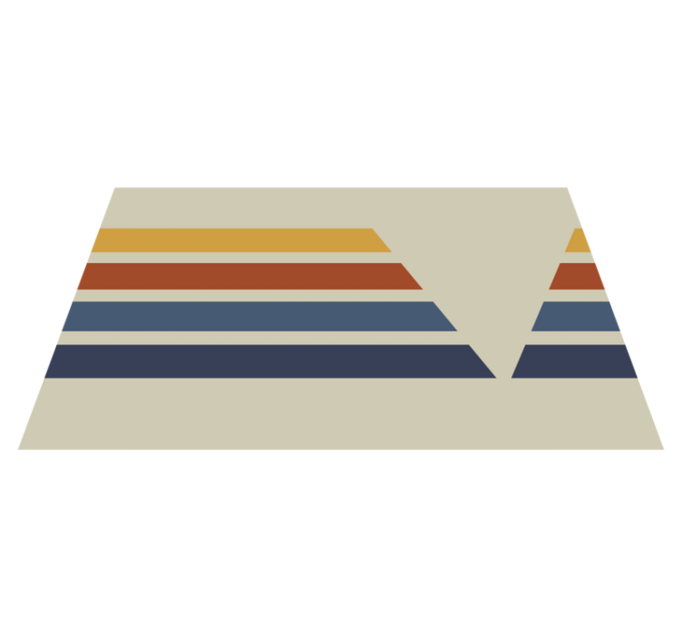 幾何学的なビニールマットシェブロンストライプ模様 - TENSTICKERS