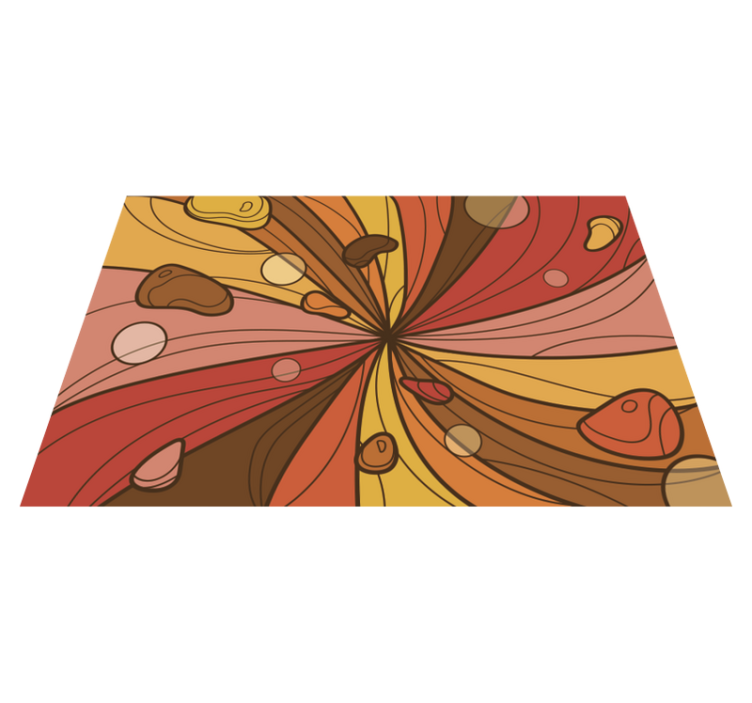 ビンテージ ビニールマット 渦巻く花 - TENSTICKERS