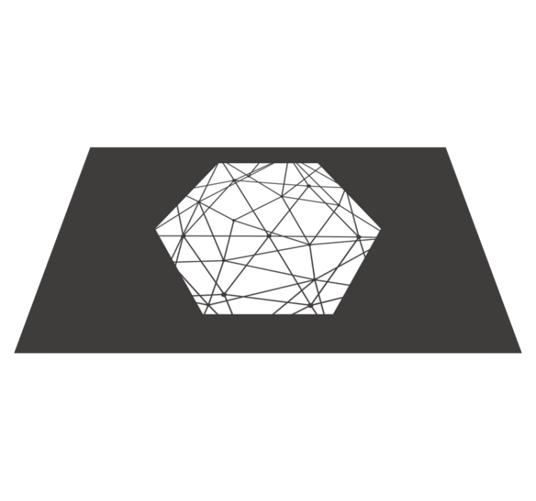 幾何学的なビニールマット 抽象的な六角形パターン - TENSTICKERS