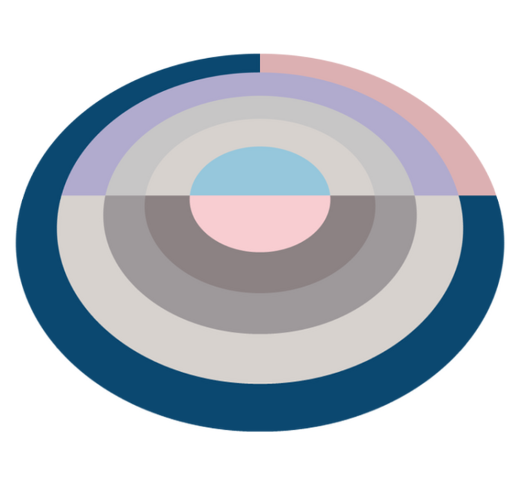 現代のビニールマット 円形カラーパレット - TENSTICKERS