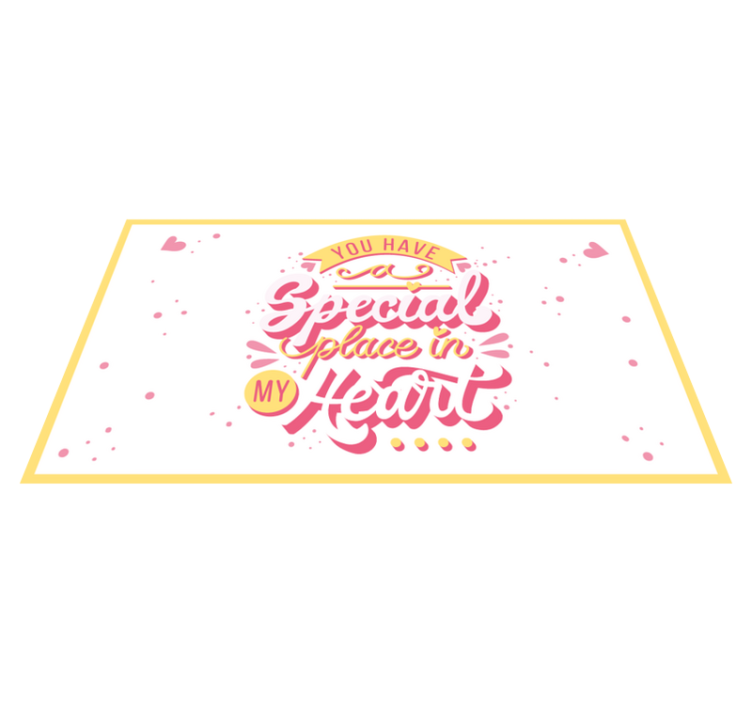 フレーズ ビニールマット 心の特別な場所 - TENSTICKERS