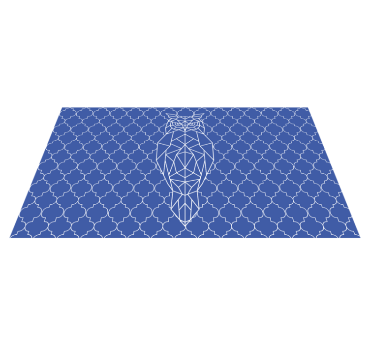動物 ビニールマット 幾何学的フクロウ柄 - TENSTICKERS